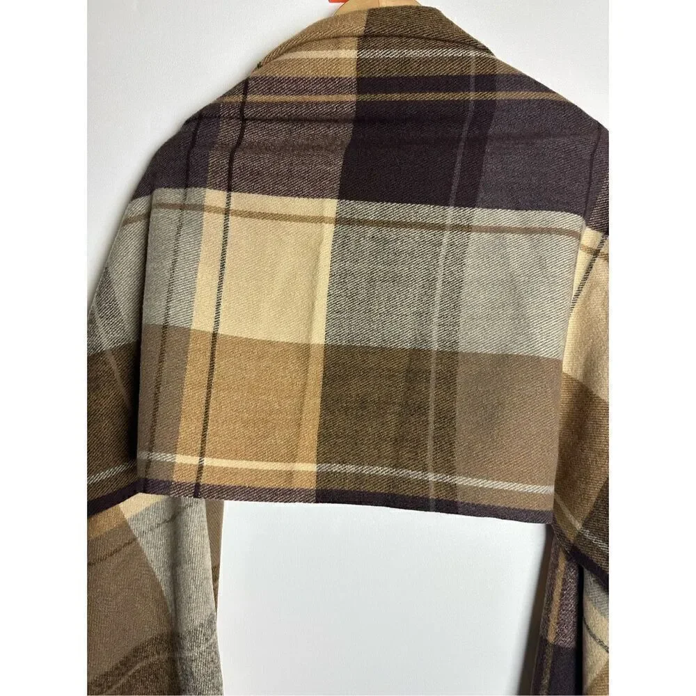 Brown plaid scarf